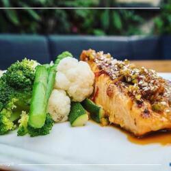 Salut Bar And Grill Marinated Salmon Fillet