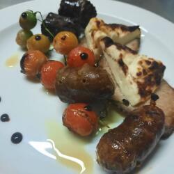 Costas Koloni Tavern Grilled Halloumi With Traditional Cypriot Sausages