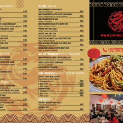 Peach Blossom Menu